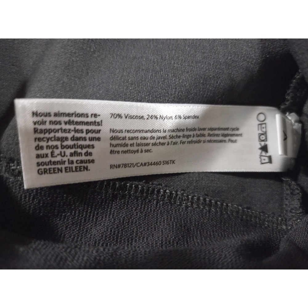 Eileen Fisher Petites Stretch Straight Leg Pants, Black, Small RN#78121 CA34460 - Picture 4 of 4